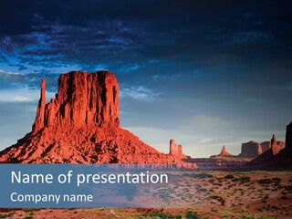 Countryside Dark Utah PowerPoint Template