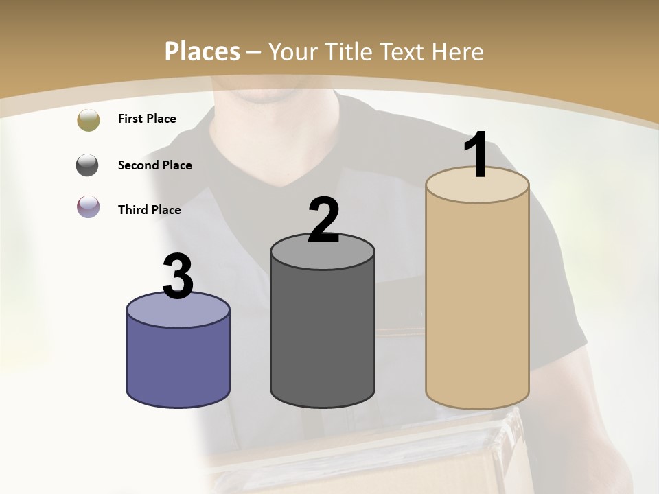 Cargo Blue Walking PowerPoint Template