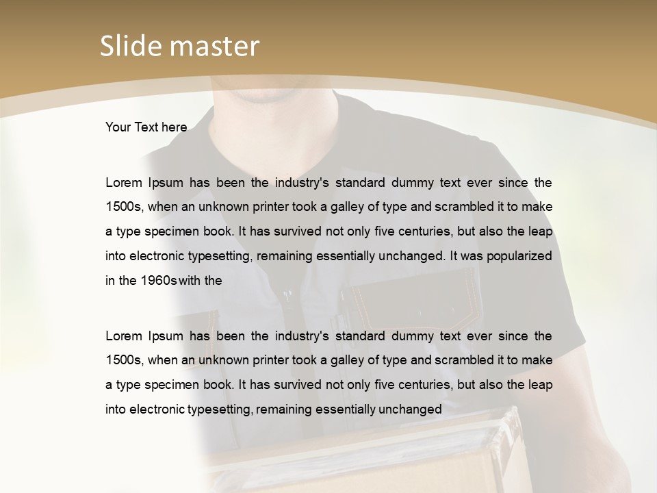 Cargo Blue Walking PowerPoint Template