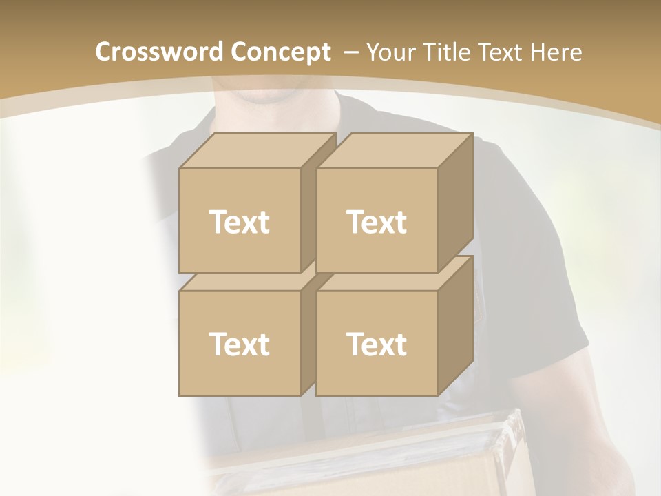 Cargo Blue Walking PowerPoint Template