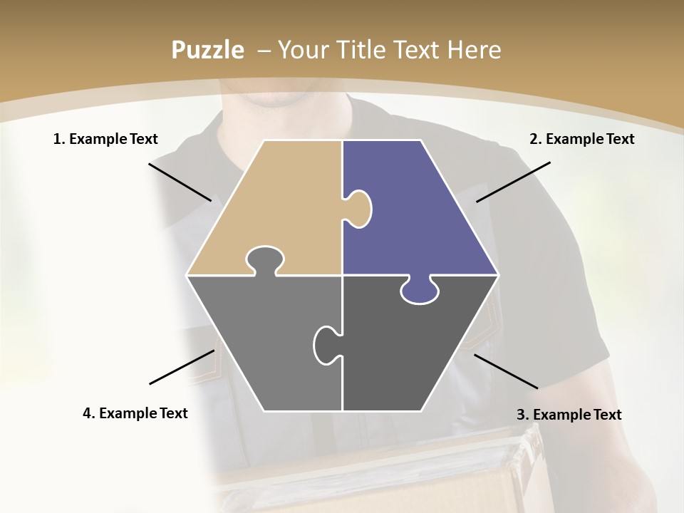 Cargo Blue Walking PowerPoint Template