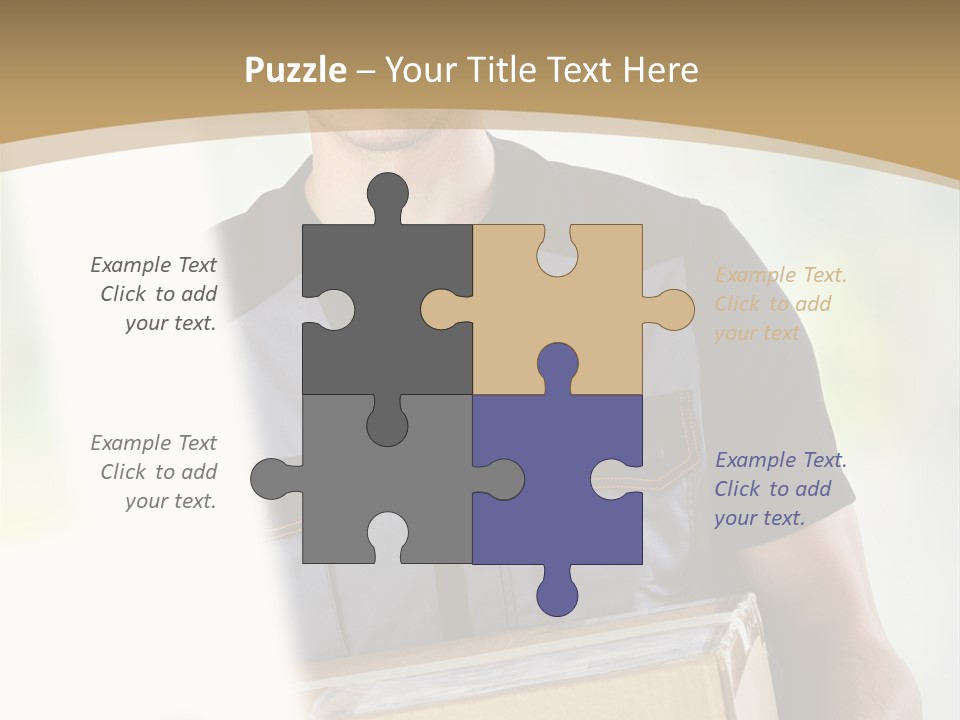 Cargo Blue Walking PowerPoint Template