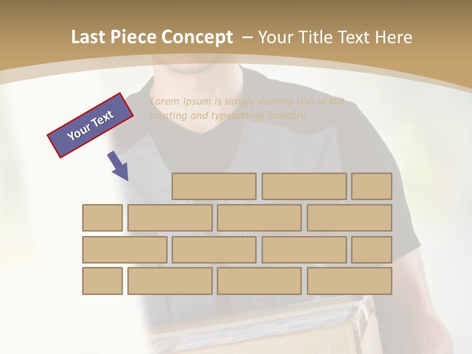 Cargo Blue Walking PowerPoint Template