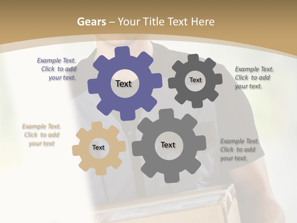 Cargo Blue Walking PowerPoint Template