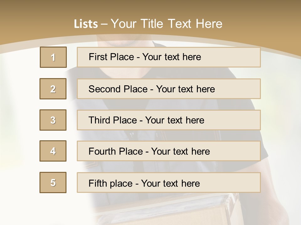 Cargo Blue Walking PowerPoint Template