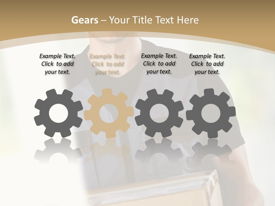 Cargo Blue Walking PowerPoint Template