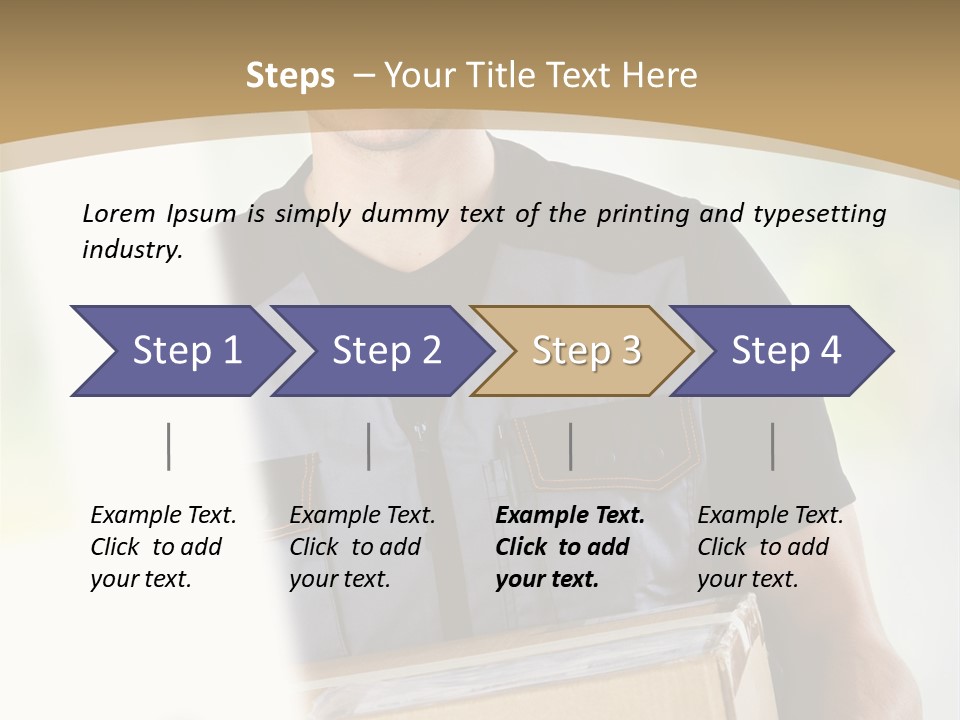 Cargo Blue Walking PowerPoint Template
