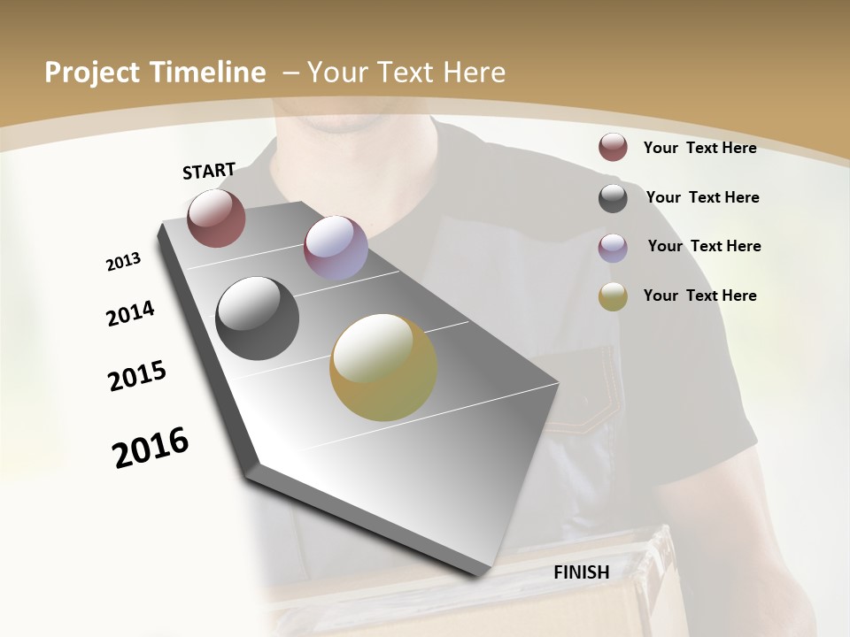 Cargo Blue Walking PowerPoint Template