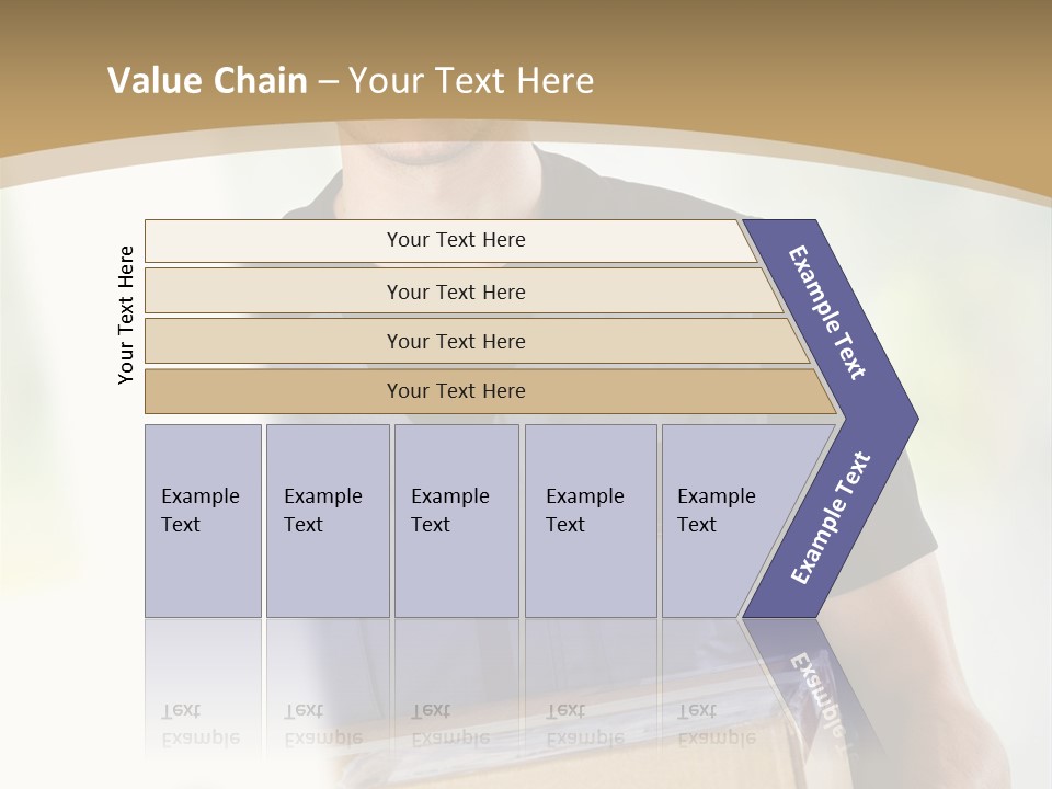 Cargo Blue Walking PowerPoint Template