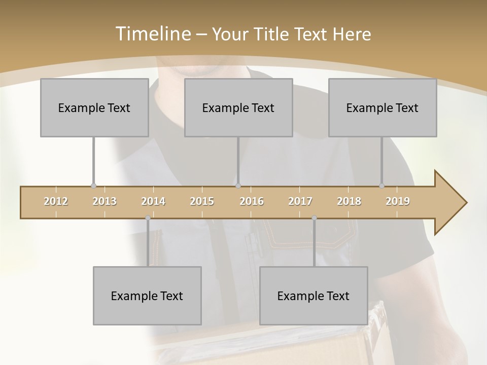 Cargo Blue Walking PowerPoint Template