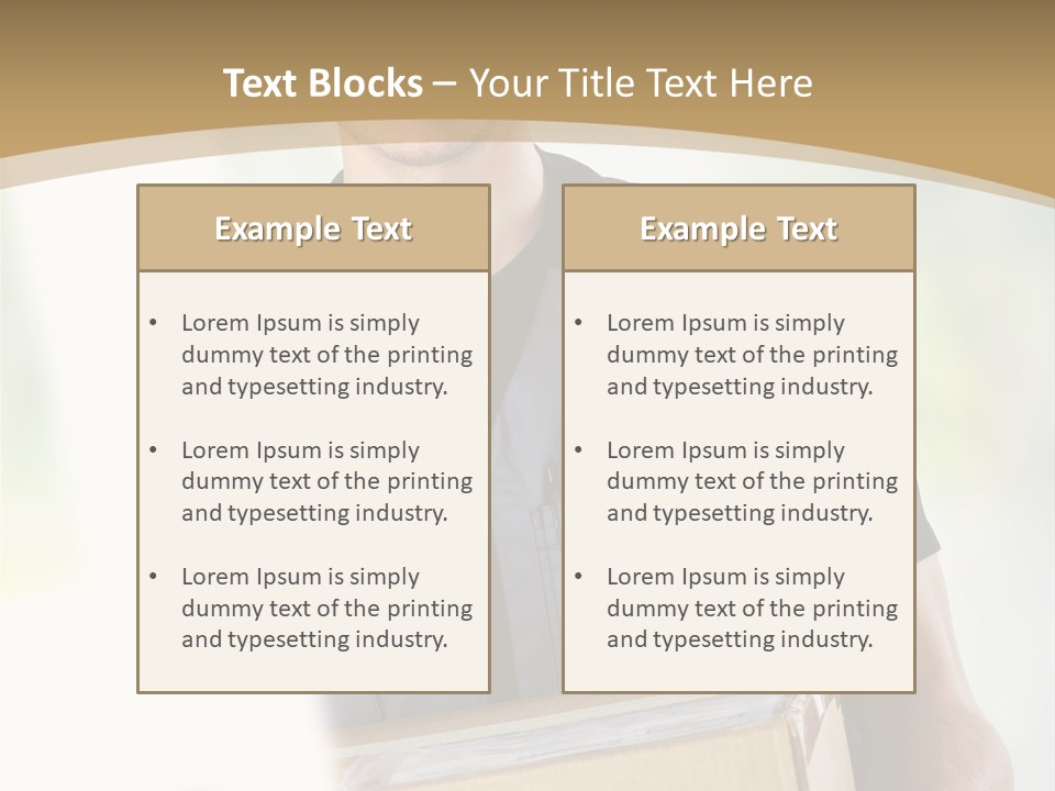 Cargo Blue Walking PowerPoint Template