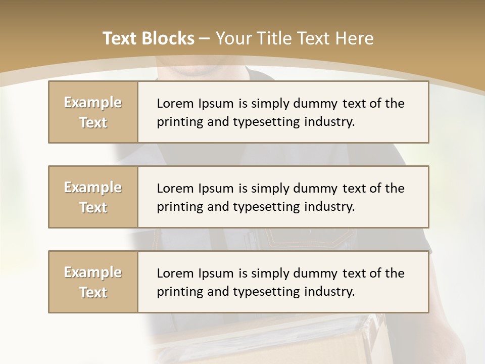 Cargo Blue Walking PowerPoint Template