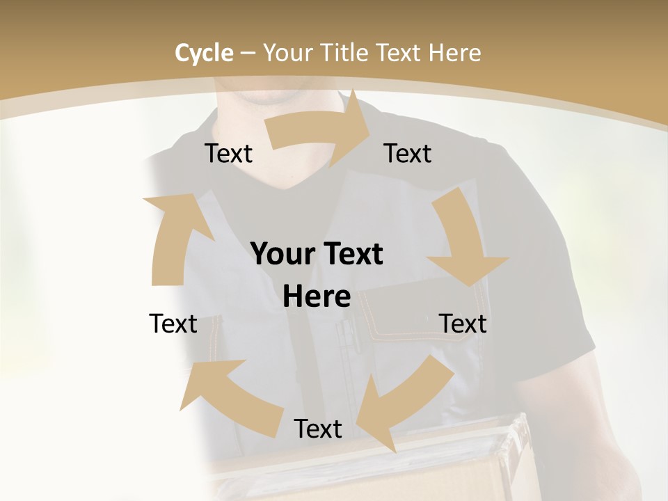 Cargo Blue Walking PowerPoint Template