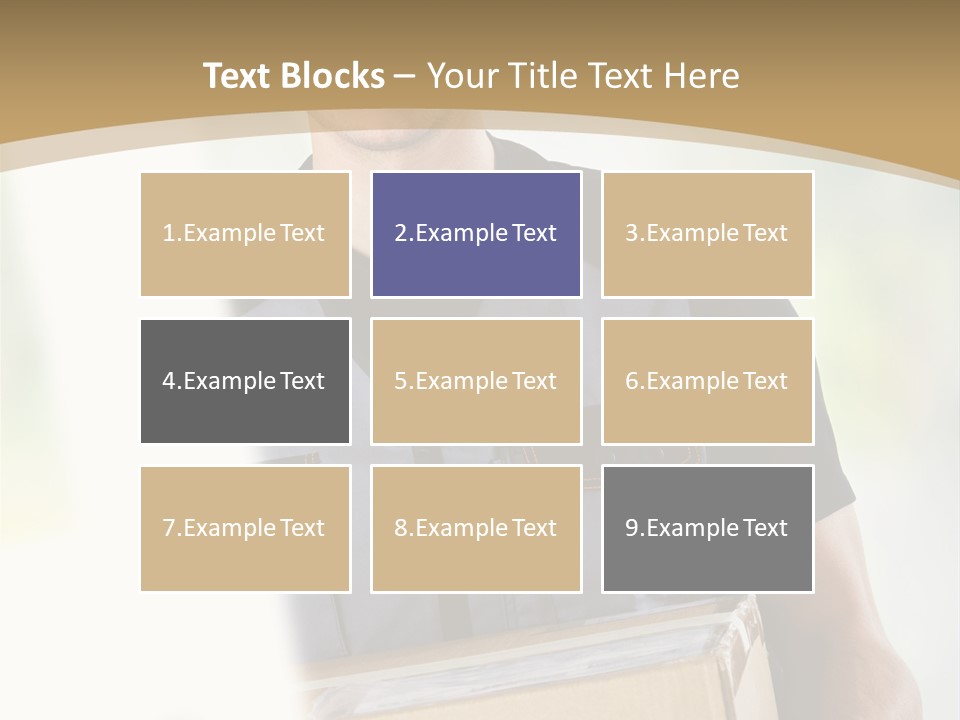 Cargo Blue Walking PowerPoint Template