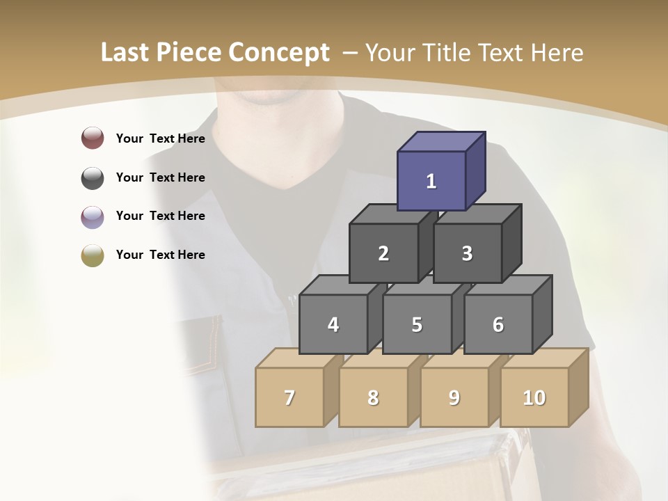 Cargo Blue Walking PowerPoint Template