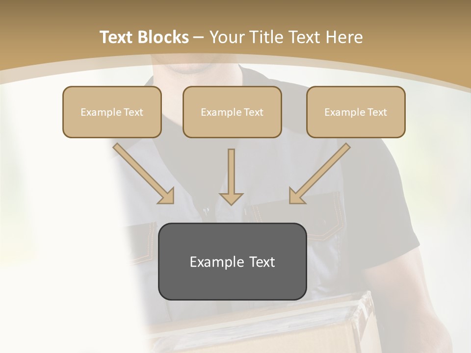 Cargo Blue Walking PowerPoint Template