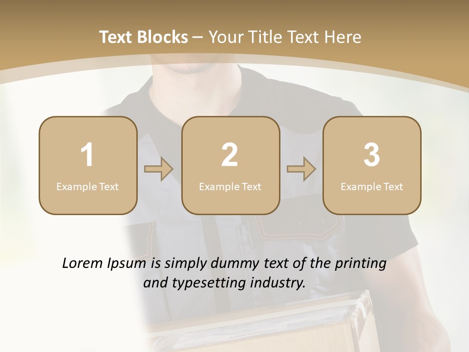 Cargo Blue Walking PowerPoint Template