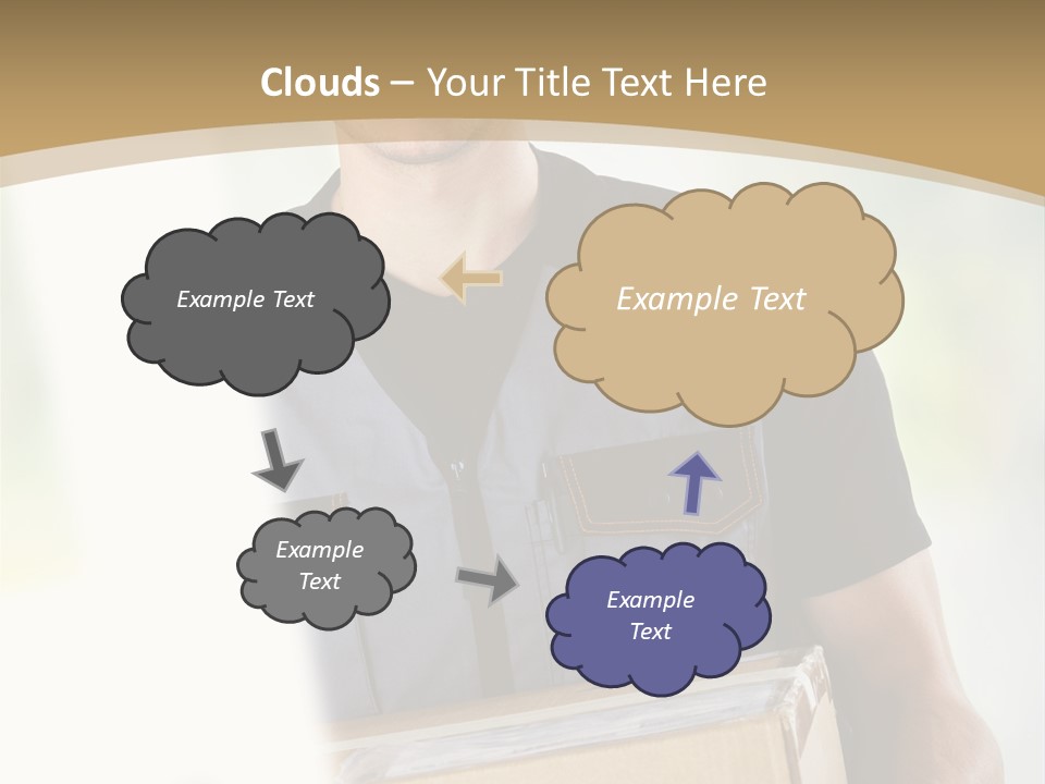 Cargo Blue Walking PowerPoint Template