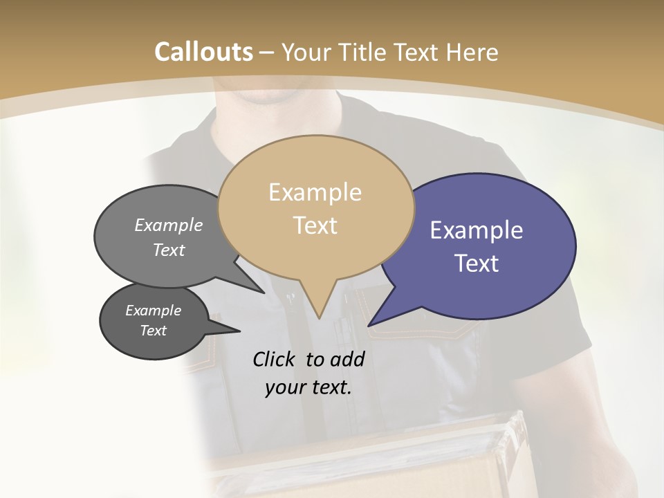 Cargo Blue Walking PowerPoint Template