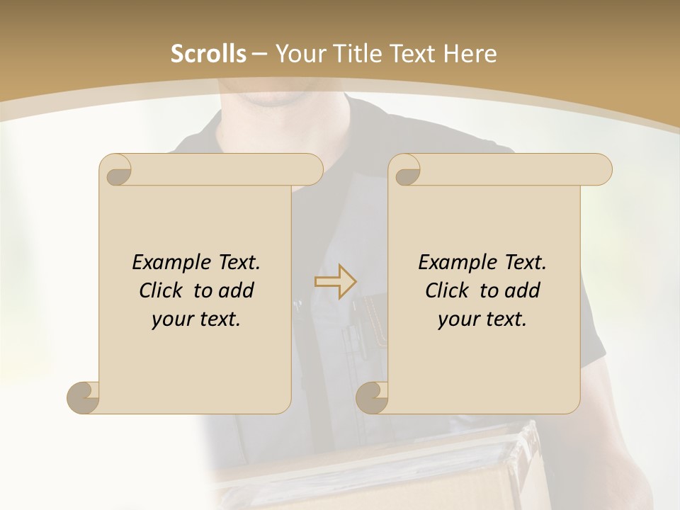 Cargo Blue Walking PowerPoint Template