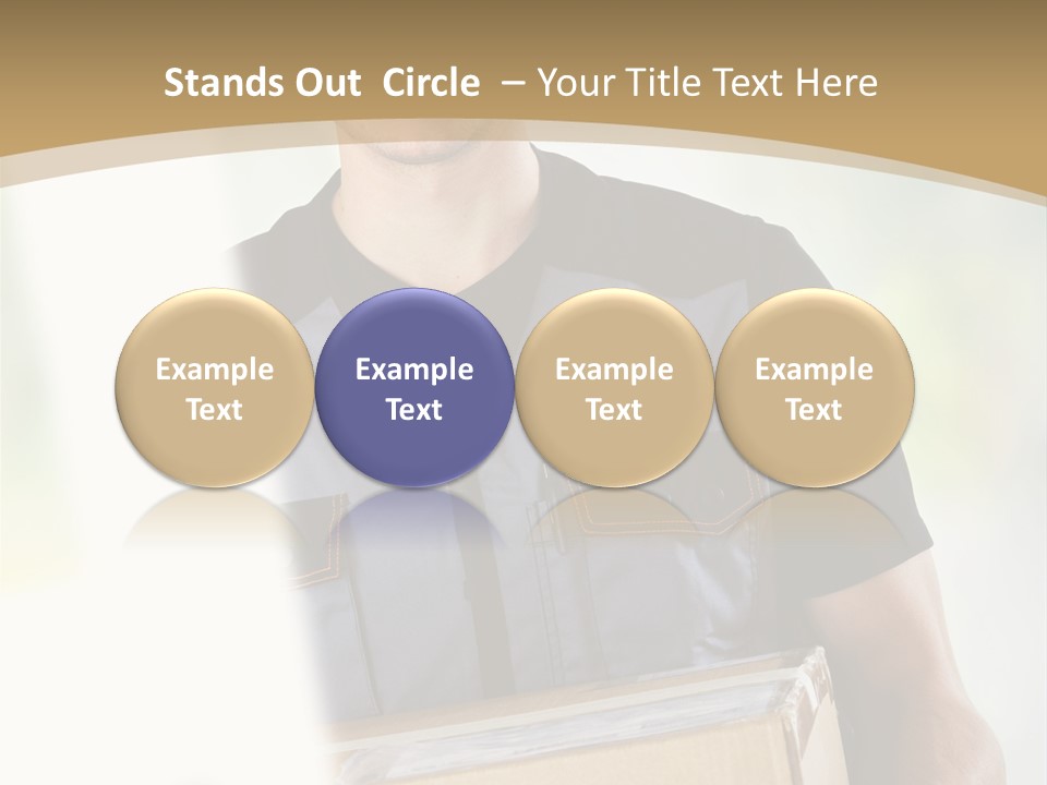 Cargo Blue Walking PowerPoint Template