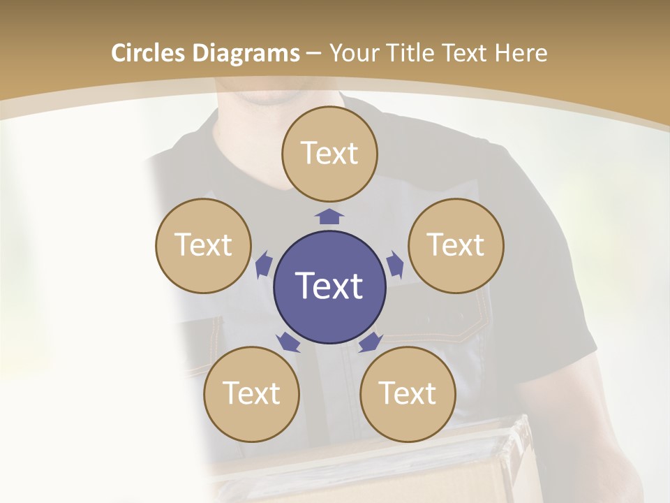 Cargo Blue Walking PowerPoint Template