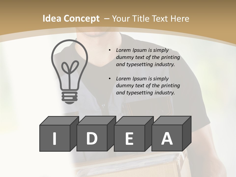 Cargo Blue Walking PowerPoint Template