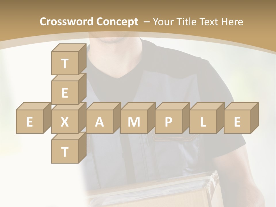 Cargo Blue Walking PowerPoint Template