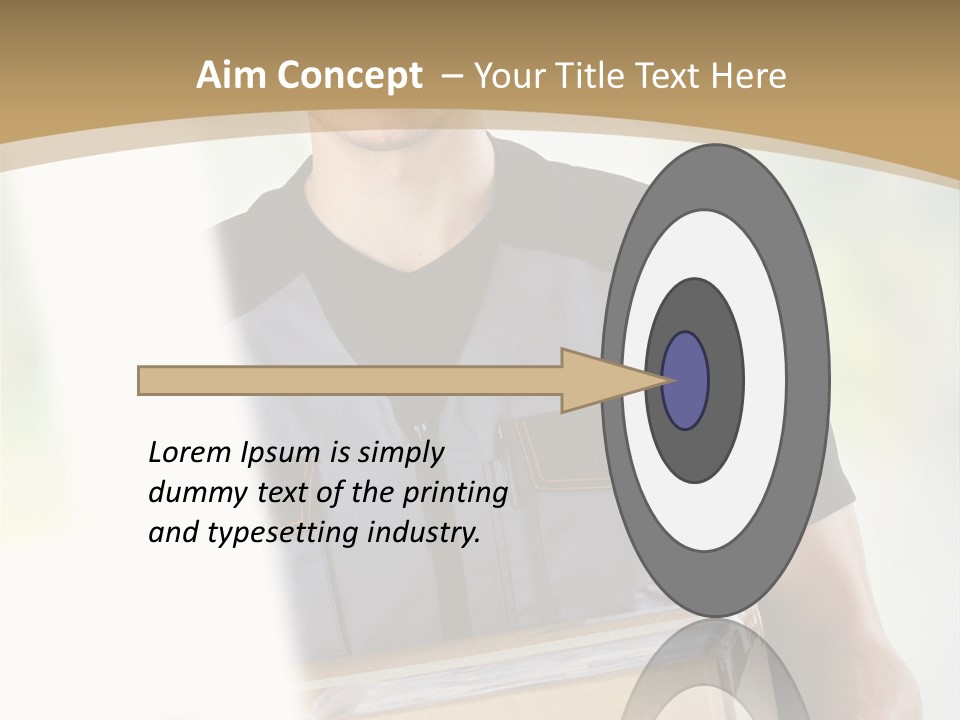 Cargo Blue Walking PowerPoint Template