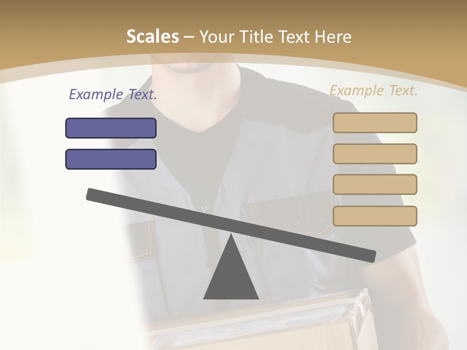 Cargo Blue Walking PowerPoint Template