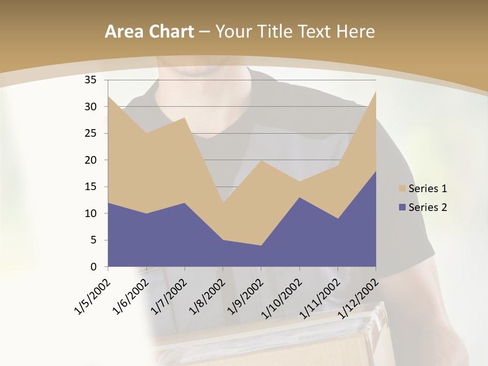 Cargo Blue Walking PowerPoint Template