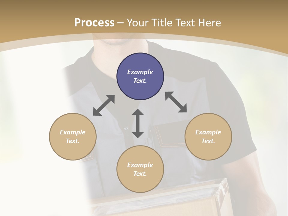 Cargo Blue Walking PowerPoint Template