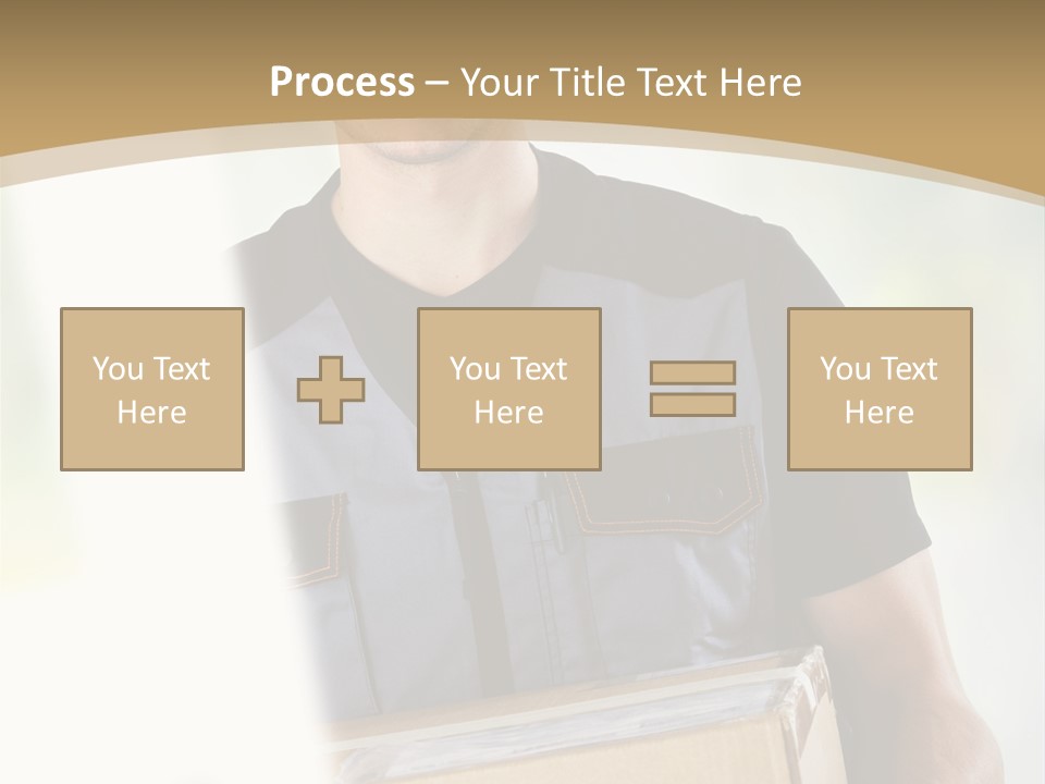 Cargo Blue Walking PowerPoint Template