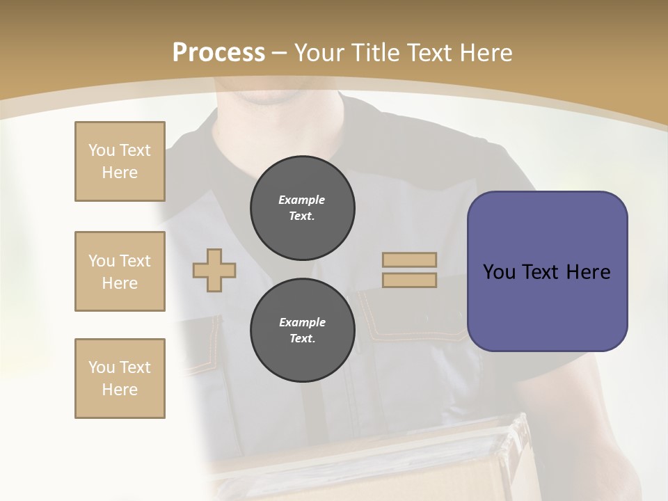 Cargo Blue Walking PowerPoint Template