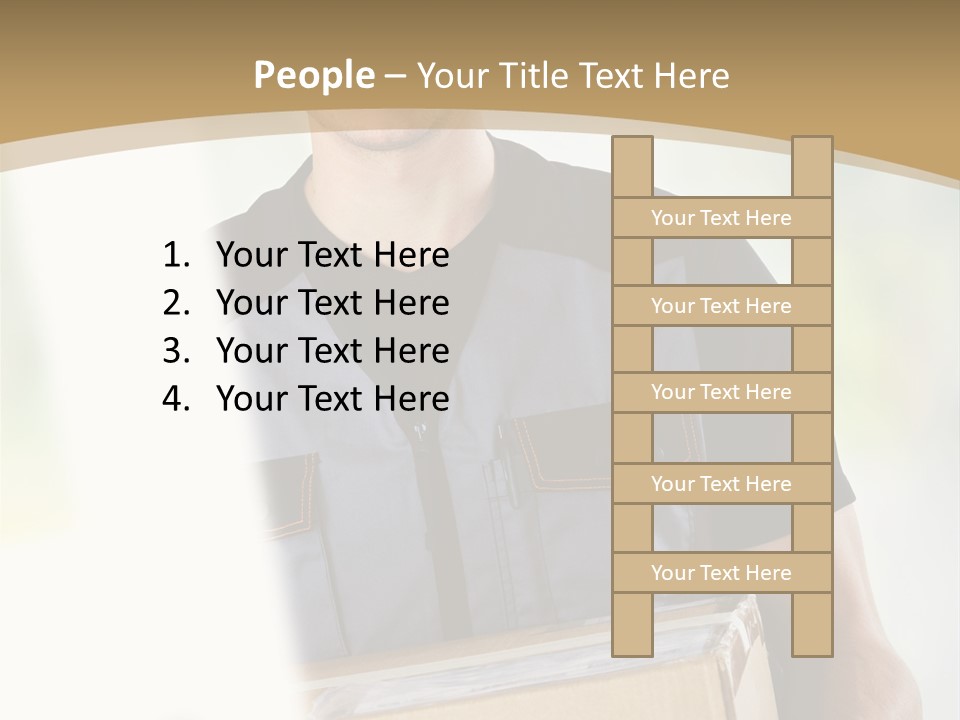 Cargo Blue Walking PowerPoint Template