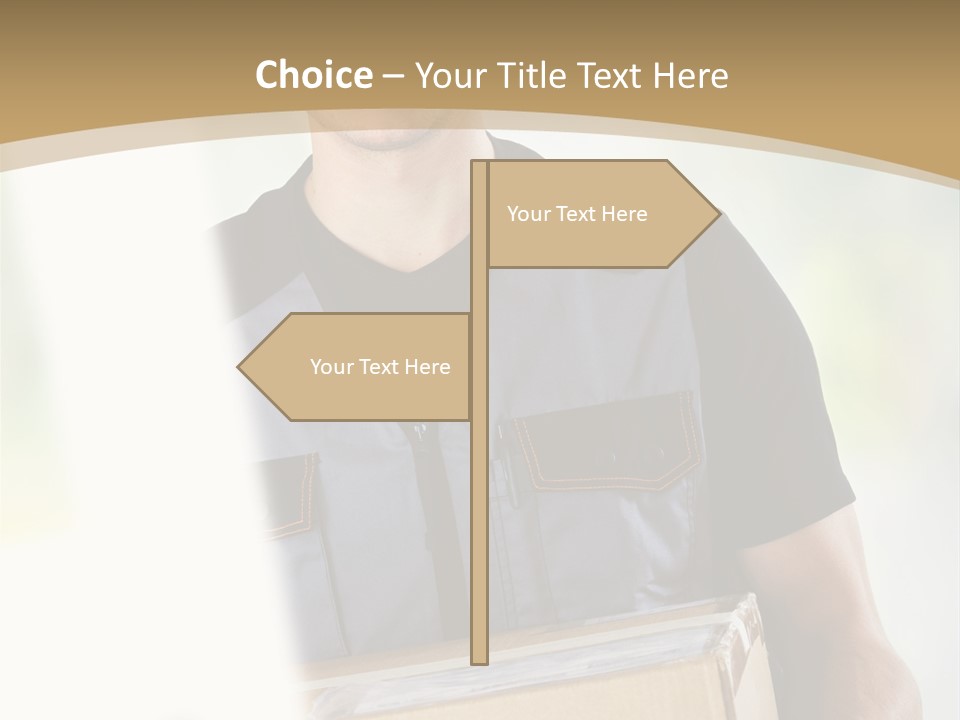 Cargo Blue Walking PowerPoint Template