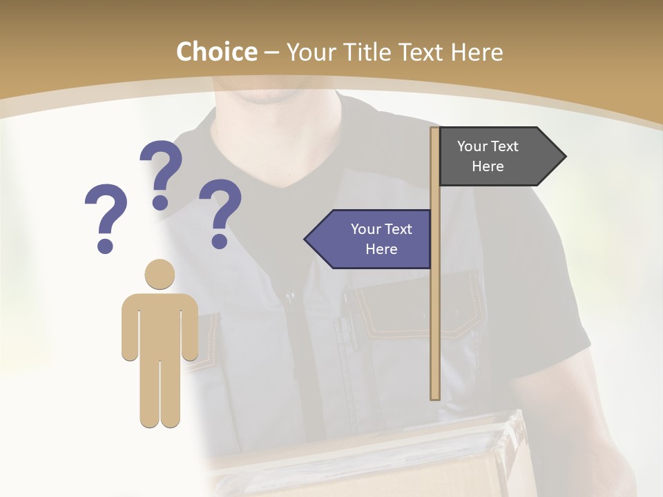 Cargo Blue Walking PowerPoint Template