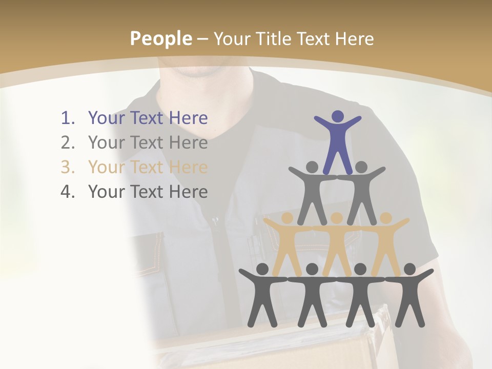 Cargo Blue Walking PowerPoint Template