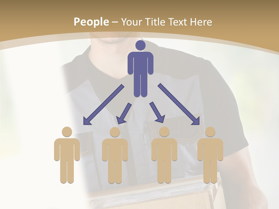 Cargo Blue Walking PowerPoint Template