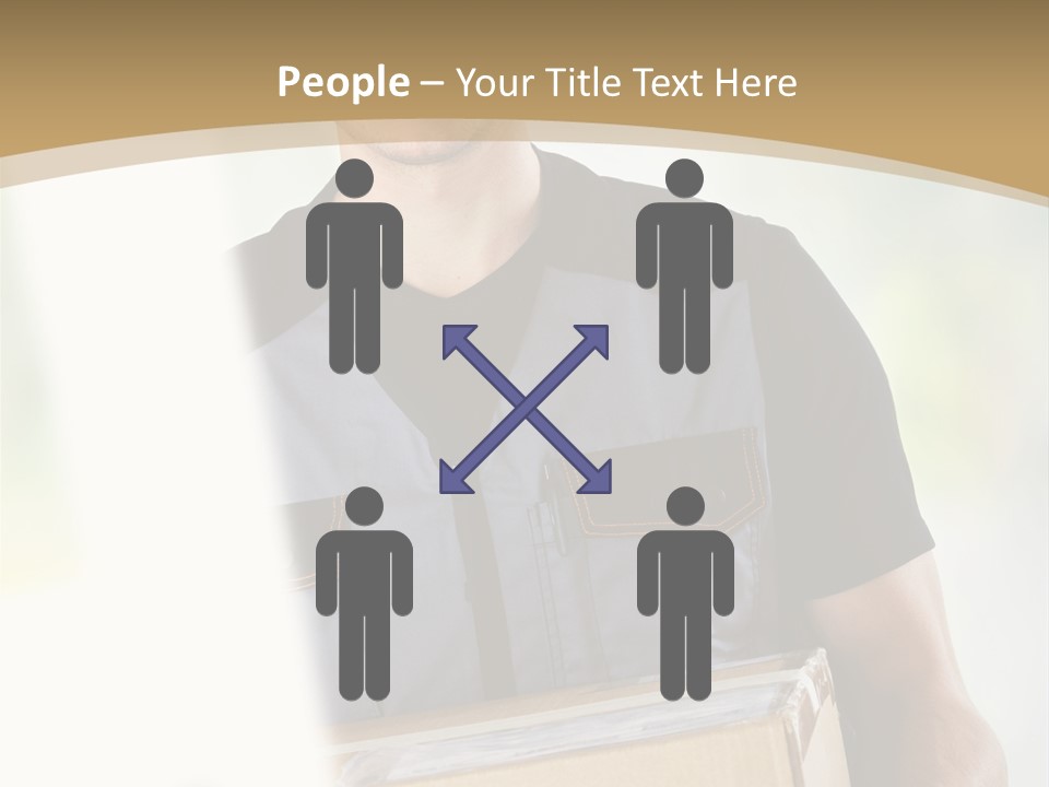 Cargo Blue Walking PowerPoint Template