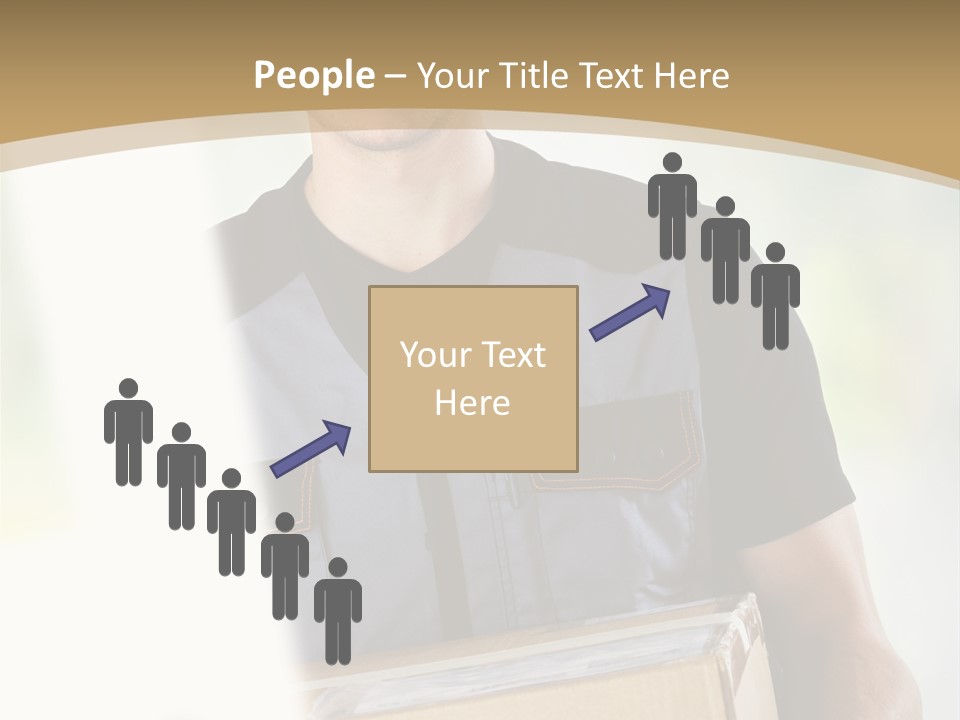 Cargo Blue Walking PowerPoint Template