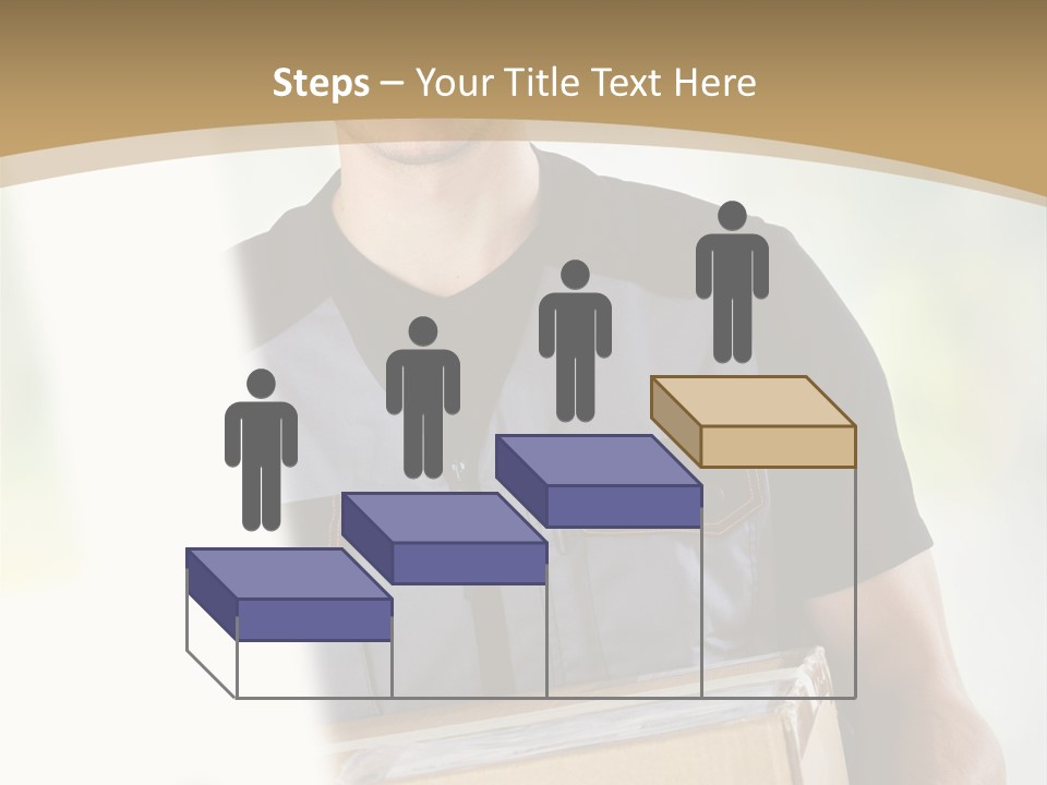 Cargo Blue Walking PowerPoint Template