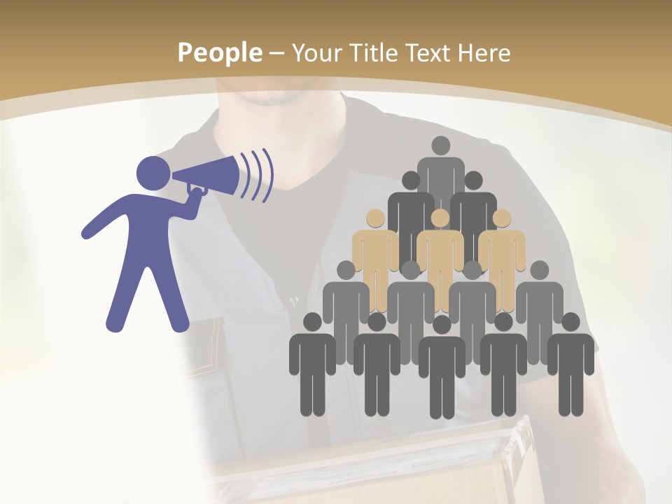 Cargo Blue Walking PowerPoint Template