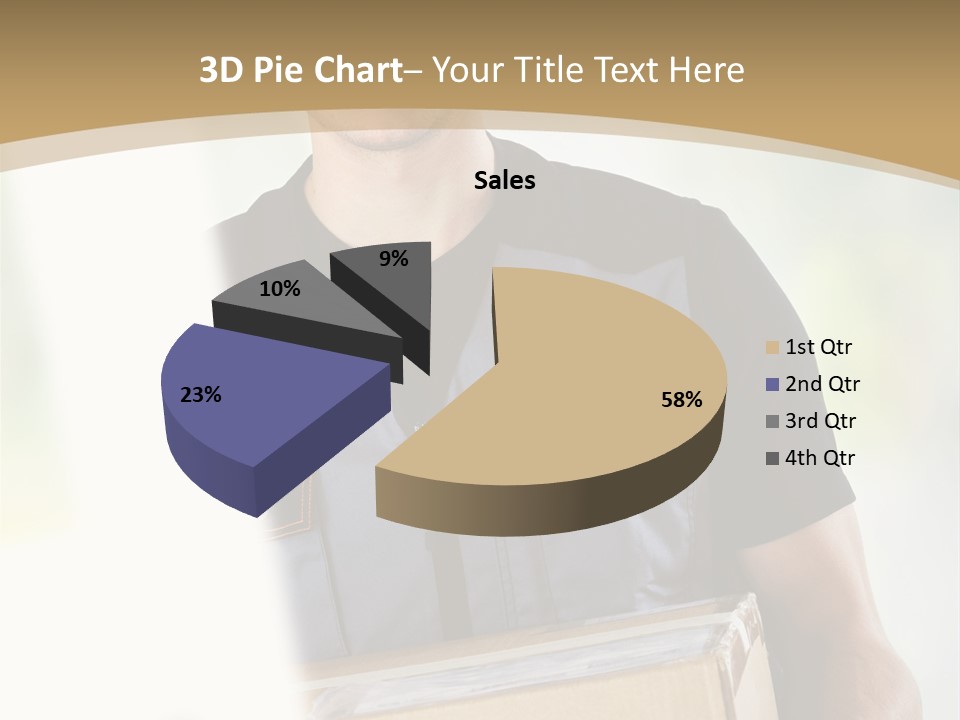 Cargo Blue Walking PowerPoint Template