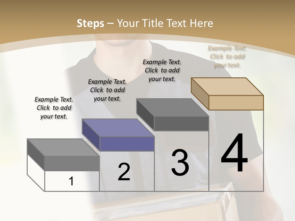 Cargo Blue Walking PowerPoint Template