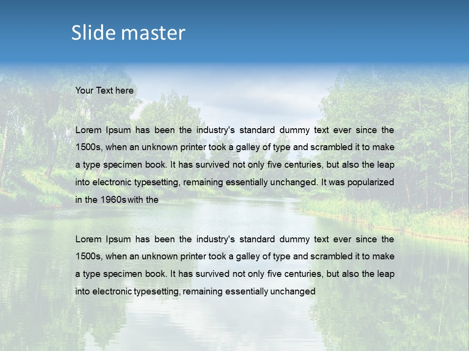 River Leaf Color PowerPoint Template