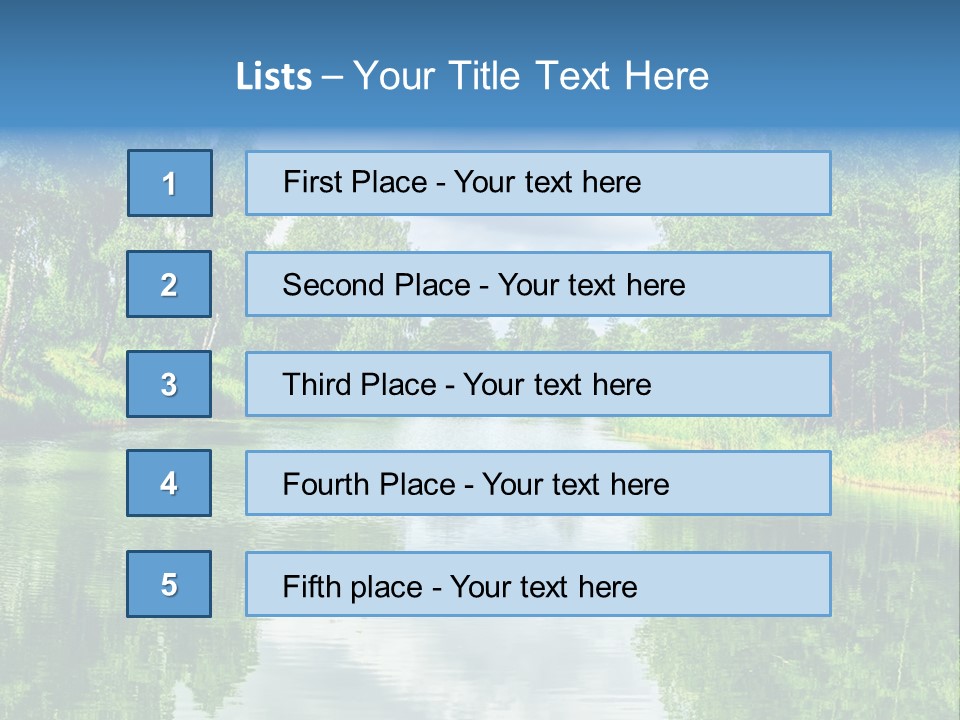 River Leaf Color PowerPoint Template