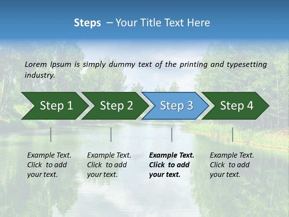 River Leaf Color PowerPoint Template