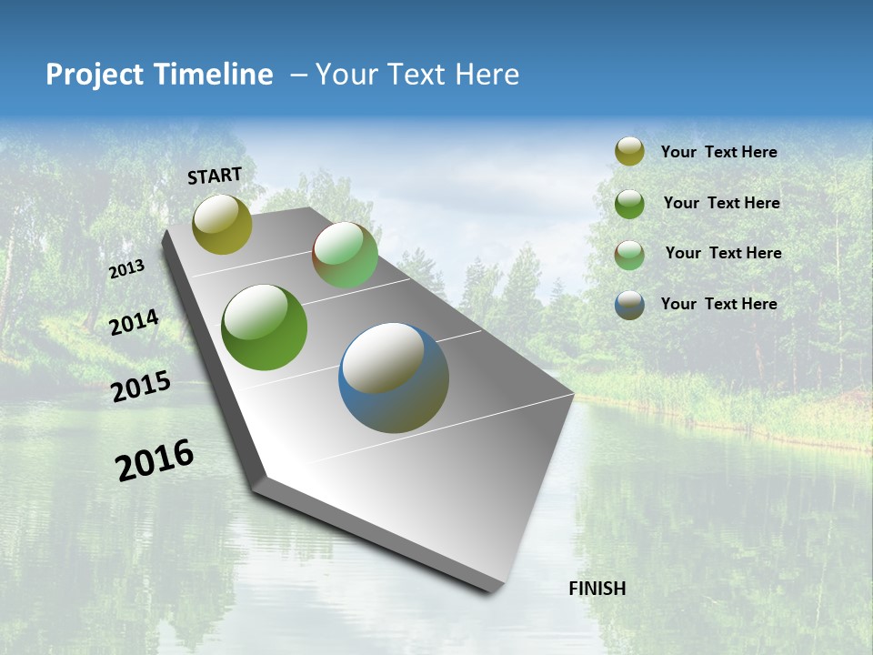 River Leaf Color PowerPoint Template