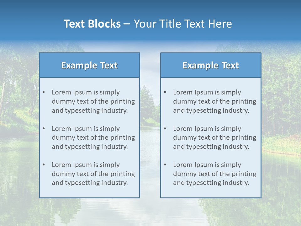 River Leaf Color PowerPoint Template